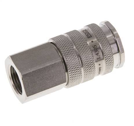 Acier inoxydable DN 10 Coupleur d'Air Douille G 3/8 pouce Femelle Double obturation