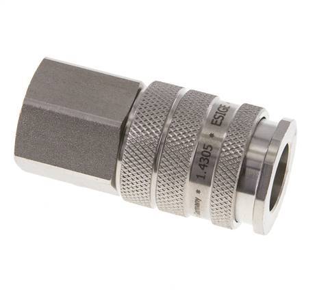Acier inoxydable DN 10 Coupleur d'Air Douille G 3/8 pouce Femelle Double obturation