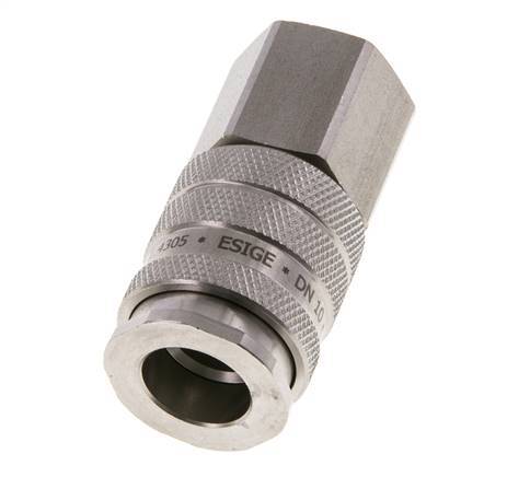 Acier inoxydable DN 10 Coupleur d'Air Douille G 3/8 pouce Femelle Double obturation