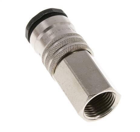 Steel/Nickel-plated brass DN 10 Air Coupling Socket G 1/2 inch Female