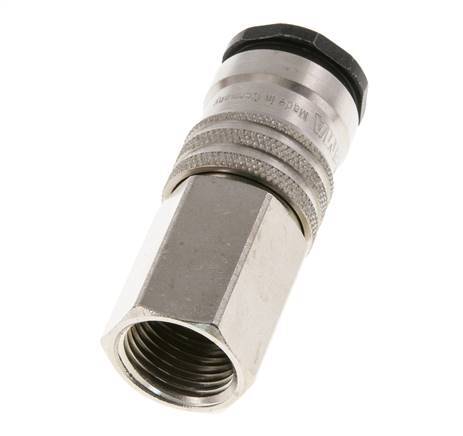 Steel/Nickel-plated brass DN 10 Air Coupling Socket G 1/2 inch Female