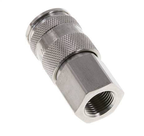 Acier inoxydable 316L DN 10 Coupleur d'Air Douille G 3/8 pouce Femelle Double obturation
