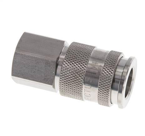 Acier inoxydable 316L DN 10 Coupleur d'Air Douille G 3/8 pouce Femelle Double obturation