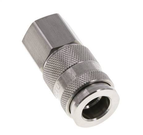 Acier inoxydable 316L DN 10 Coupleur d'Air Douille G 3/8 pouce Femelle Double obturation