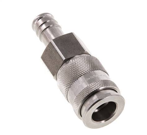 Stainless steel DN 10 Air Coupling Socket 13 mm Hose Pillar