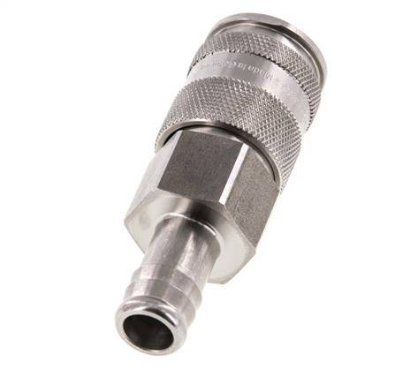 Stainless steel DN 10 Air Coupling Socket 13 mm Hose Pillar