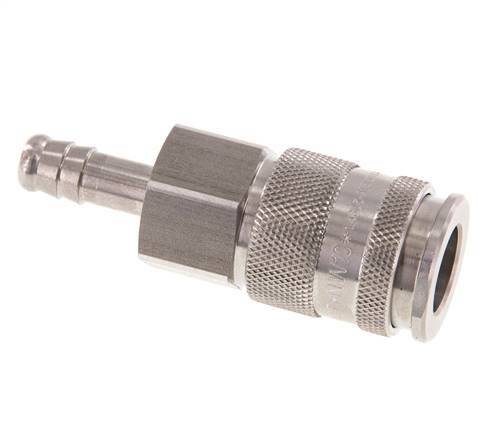 Acier inoxydable DN 10 Coupleur d'air Douille 9 mm Pilier de tuyau Double obturation