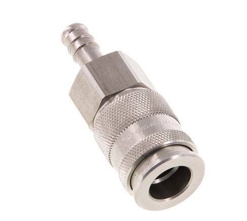 Stainless steel DN 10 Air Coupling Socket 9 mm Hose Pillar