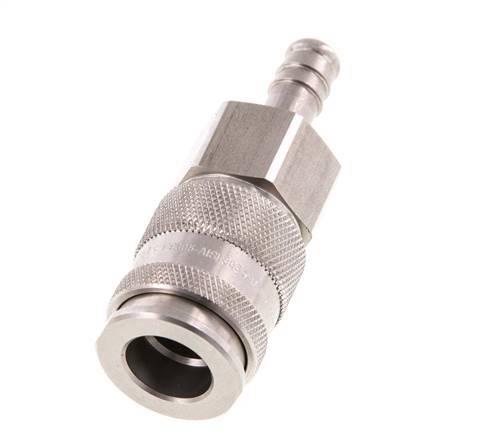 Acier inoxydable DN 10 Coupleur d'air Douille 9 mm Pilier de tuyau Double obturation
