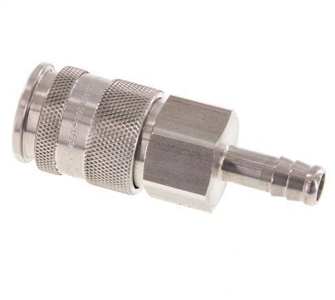 Acier inoxydable DN 10 Coupleur d'air Douille 9 mm Pilier de tuyau Double obturation