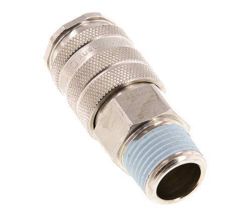 Nickel-plated Brass DN 10 Air Coupling Socket R 1/2 inch Male