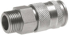Laiton nickelé DN 10 Air Coupling Socket R 3/4 inch Male Double Shut-Off