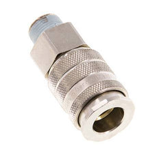 Nickel-plated Brass DN 10 Air Coupling Socket R 3/8 inch Male Double Shut-Off