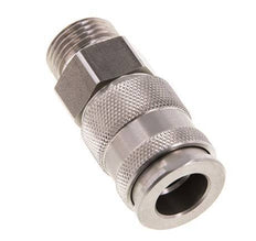 Coupleur d'air DN 10 en acier inoxydable Douille G 1/2 pouce mâle à double obturation