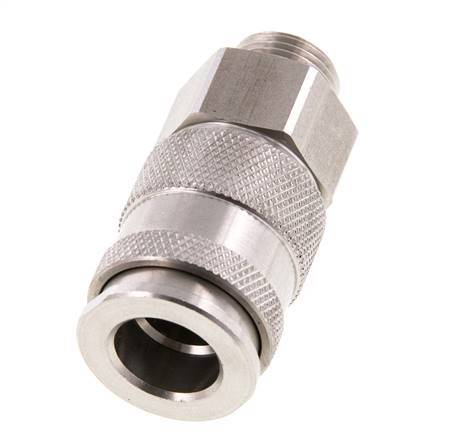 Acier inoxydable DN 10 Coupleur d'Air Douille G 3/8 pouce Mâle Double obturation