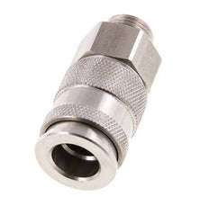 Acier inoxydable DN 10 Coupleur d'Air Douille G 3/8 pouce Mâle Double obturation