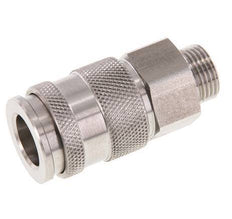 Acier inoxydable DN 10 Coupleur d'Air Douille G 3/8 pouce Mâle Double obturation