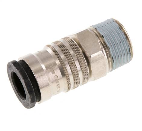 Acier/laiton Coupleur d'air DN 10 Douille R 1/2 pouce Mâle