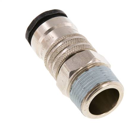 Acier/laiton Coupleur d'air DN 10 Douille R 1/2 pouce Mâle