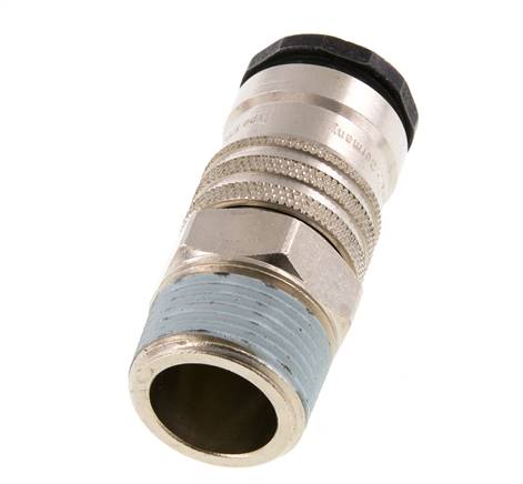 Acier/laiton Coupleur d'air DN 10 Douille R 1/2 pouce Mâle