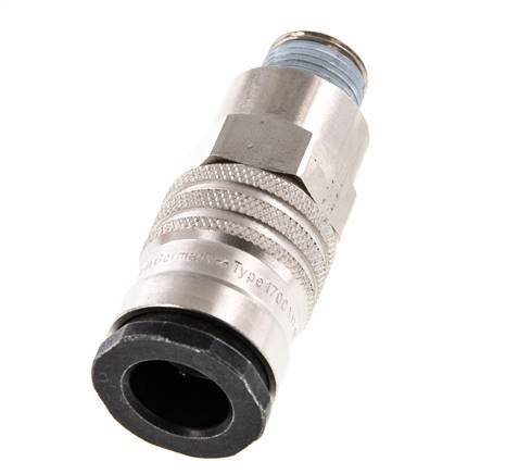 Steel/brass DN 10 Air Coupling Socket R 3/8 inch Male