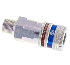 Acier/laiton DN 10.4 Coupleur aérien de sécurité Douille R 3/8 pouce Mâle