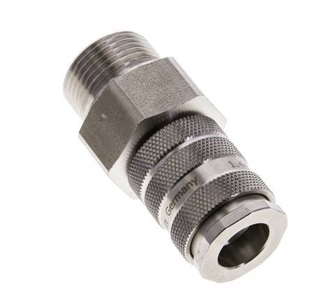 Stainless Steel 316L DN 10 Air Coupling Socket G 3/4 inch Male