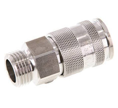 Acier inoxydable 316L DN 10 Manchon d'accouplement d'air G 1/2 pouce mâle à double obturation