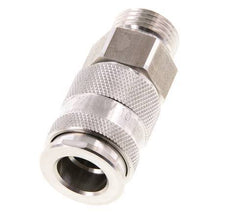 Acier inoxydable 316L DN 10 Manchon d'accouplement d'air G 1/2 pouce mâle à double obturation