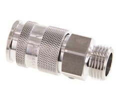Acier inoxydable 316L DN 10 Manchon d'accouplement d'air G 1/2 pouce mâle à double obturation