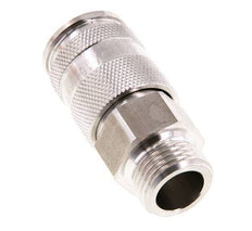 Acier inoxydable 316L DN 10 Manchon d'accouplement d'air G 1/2 pouce mâle à double obturation