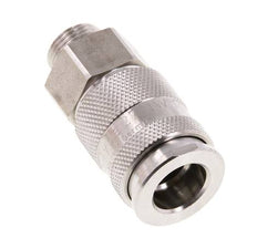Acier inoxydable 316L DN 10 Air Coupling Socket G 3/8 inch Male Double Shut-Off