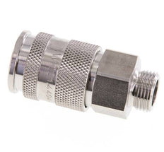 Acier inoxydable 316L DN 10 Air Coupling Socket G 3/8 inch Male Double Shut-Off