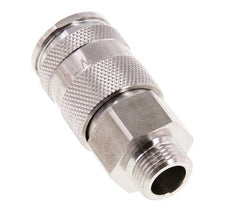 Acier inoxydable 316L DN 10 Air Coupling Socket G 3/8 inch Male Double Shut-Off