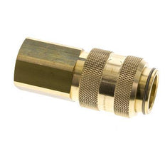 Brass DN 15 Air Coupling Socket G 3/4 inch Female Double Shut-Off