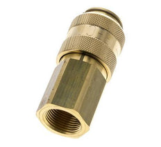 Brass DN 15 Air Coupling Socket G 3/4 inch Female Double Shut-Off