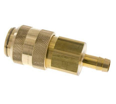 Brass DN 15 Air Coupling Socket 13 mm Hose Pillar Double Shut-Off