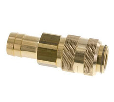 Brass DN 15 Air Coupling Socket 25 mm Hose Pillar Double Shut-Off