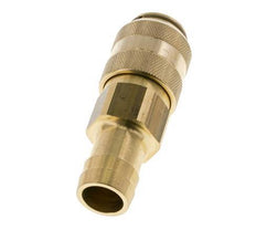 Brass DN 15 Air Coupling Socket 25 mm Hose Pillar Double Shut-Off