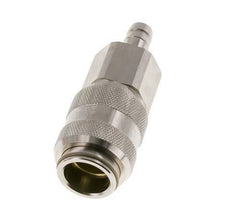 Nickel-plated Brass DN 15 Air Coupling Socket 13 mm Hose Pillar Double Shut-Off