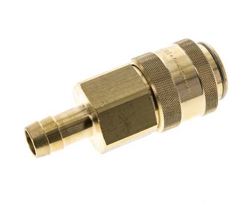 Brass DN 19 Air Coupling Socket 19 mm Hose Pillar Double Shut-Off