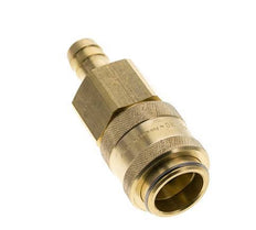 Brass DN 19 Air Coupling Socket 19 mm Hose Pillar Double Shut-Off
