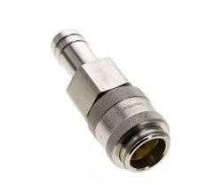 Nickel-plated Brass DN 19 Air Coupling Socket 25 mm Hose Pillar Double Shut-Off