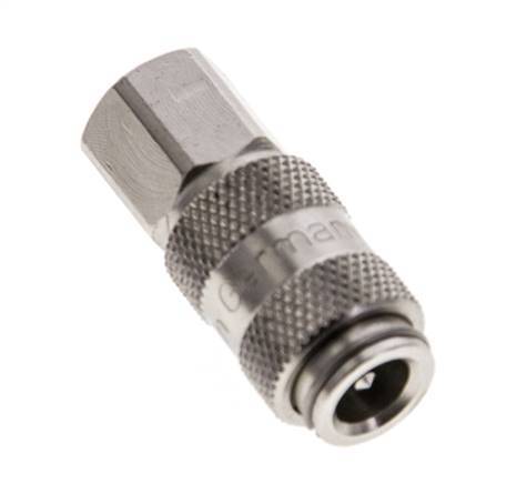 Nickel-plated Brass DN 2.7 (Micro) Air Coupling Socket M5 Female Double Shut-Off