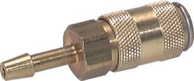 Laiton DN 2.7 (Micro) Raccord d'air Douille 3 mm Colonne de tuyau Double obturation