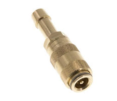 Brass DN 2.7 (Micro) Air Coupling Socket 5 mm Hose Pillar Double Shut-Off