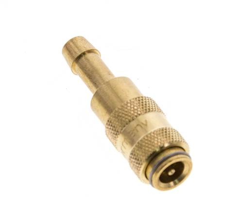 Laiton DN 2.7 (Micro) Coupleur d'air Douille 5 mm Colonne de tuyau Double obturation