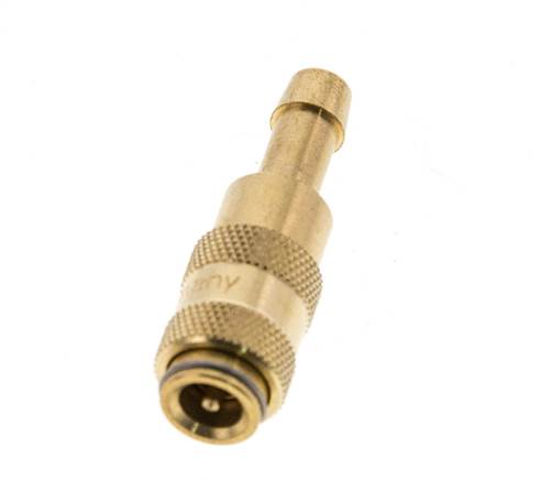 Laiton DN 2.7 (Micro) Coupleur d'air Douille 5 mm Colonne de tuyau Double obturation
