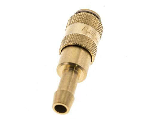 Laiton DN 2.7 (Micro) Coupleur d'air Douille 5 mm Colonne de tuyau Double obturation