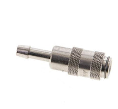 Laiton nickelé DN 2.7 (Micro) Coupleur d'air Douille 4 mm Colonne de tuyau Double obturation